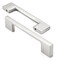 Cauldham Solid Kitchen Cabinet Pulls Handles (3-5/8" Hole Centers) - Modern Thin Profile Drawer/Door Hardware - Style M255 - Satin Nickel